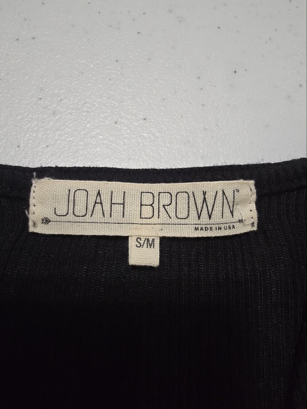 Joah Brown Luna Side Slit Black Rib Knit Cardigan Long Sleeve Women's S/M - Picture 8 of 9